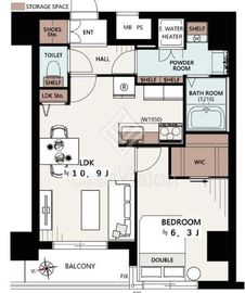 ビクセル新宿 2階 間取り図