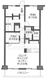 エコロジー落合レジデンス1 2階 間取り図