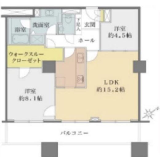 パークアクシス辰巳ステージ 17階 間取り図