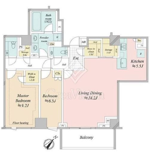 ウエリス代官山猿楽町テラス 3階 間取り図