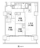 プラウド恵比寿ヒルサイドガーデン 5階 間取り図