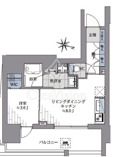 ピアース渋谷ウエスト 11階 間取り図