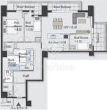 ブランズ渋谷常盤松 7階 間取り図