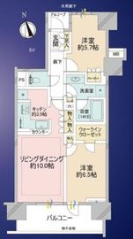 クレヴィア住吉 10階 間取り図