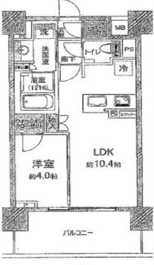 レジデンス白金パークフロント 5階 間取り図