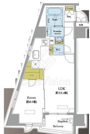 エステムプラザ市谷外濠公園 6階 間取り図