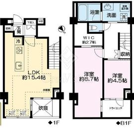 オープンレジデンス幡ヶ谷 1階 間取り図