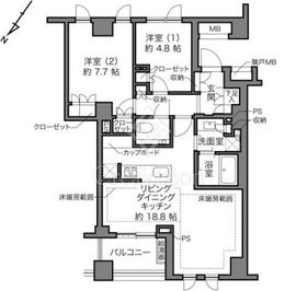 プラウド上原 3階 間取り図