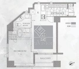 アクシア広尾 9階 間取り図