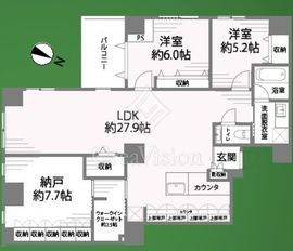 パークコート・ジオ永田町 9階 間取り図