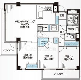 中落合シティハウス 3階 間取り図