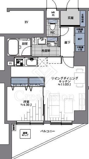 MFPRコート目黒南 3階 間取り図