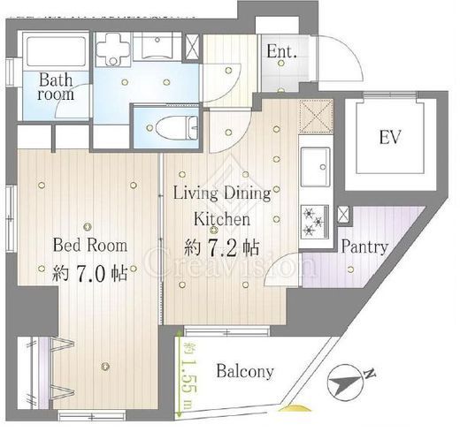 デュオ・スカーラ品川中延2 6階 間取り図