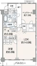 サンクタスガーデン目黒 1階 間取り図