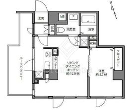 プレール・ドゥーク大崎 5階 間取り図