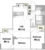 クレストフォルム戸越 7階 間取り図
