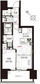 シティハウス中目黒レジデンス 15階 間取り図