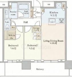 プラウドタワー目黒MARC 8階 間取り図