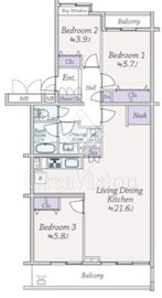 エクセル目黒 2階 間取り図