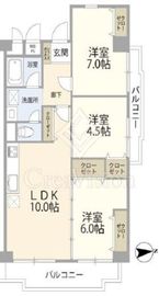 マンションニュー東品川 8階 間取り図