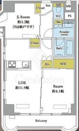 ライオンズマンション中目黒 5階 間取り図