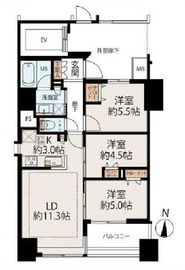 イニシア錦糸町 2階 間取り図