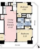 青葉台フラワーマンション 6階 間取り図