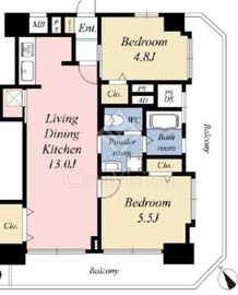 青葉台フラワーマンション 6階 間取り図