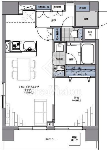 メナー東大井 7階 間取り図