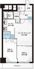 秀和南品川レジデンス 8階 間取り図