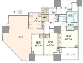 ドゥ・トゥール 9階 間取り図