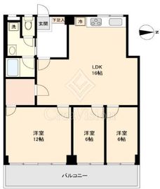 駒場ネオパレス 7階 間取り図