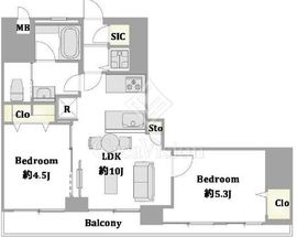 カスタリア目黒かむろ坂 4階 間取り図