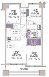 アクシアガーデン南砂 2階 間取り図