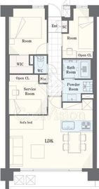 サンヴェール門前仲町 4階 間取り図