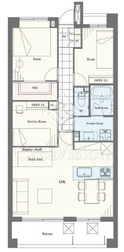マークス亀戸 14階 間取り図