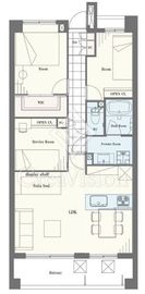 マークス亀戸 14階 間取り図