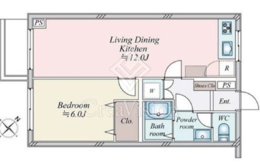 ワコー千石マンション 4階 間取り図