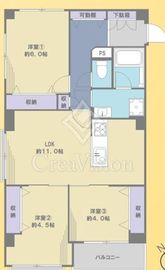 ハイネス小石川 3階 間取り図