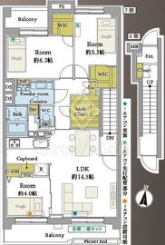 プラザ江戸川橋 6階 間取り図