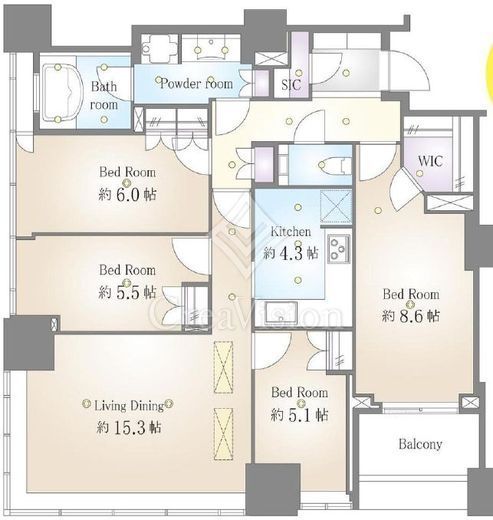 シティタワーズ豊洲ザ・シンボル 40階 間取り図