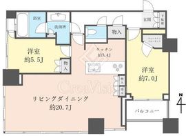 シティタワーズ豊洲ザ・シンボル 7階 間取り図
