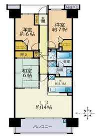 亀戸レジデンス 2階 間取り図