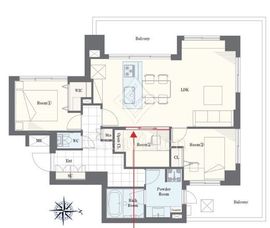 ネバーランド大島 6階 間取り図