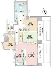 レジェンド松が谷 11階 間取り図