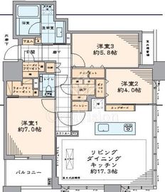 グランドミレーニア タワー＆スイート 22階 間取り図