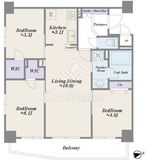 エストビエント亀戸立花 7階 間取り図