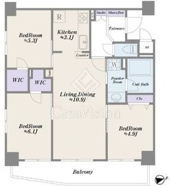 エストビエント亀戸立花 7階 間取り図