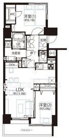向島パークハイツ第2 6階 間取り図