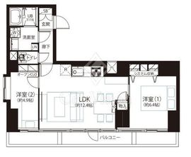 パレトーホー浅草 7階 間取り図